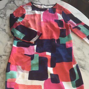 Shoshanna Abstract Crop Sleeve Sheath Dress 10